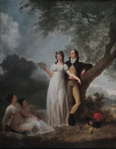 Four Characters in a Park by Jean Honore Fragonard